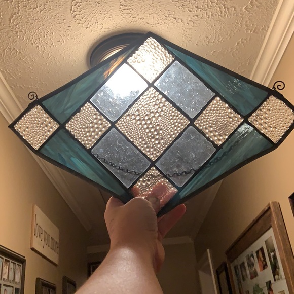 Handmade Fused Glass Window Hanging Decor - Picture 3 of 3